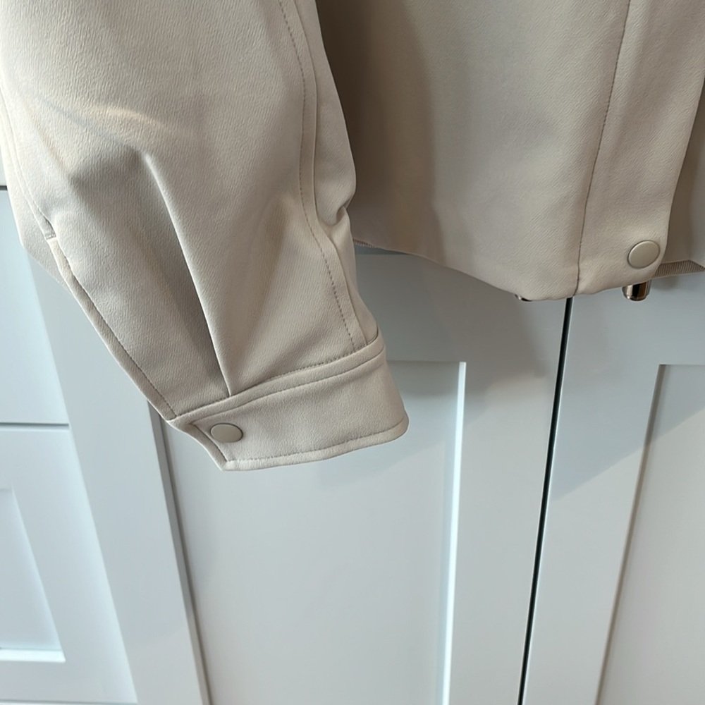 Athleta Endless Bomber Jacket Size XL cream NWT - Picture 5 of 6